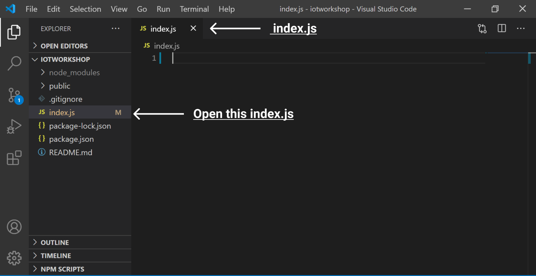  opening index.js 